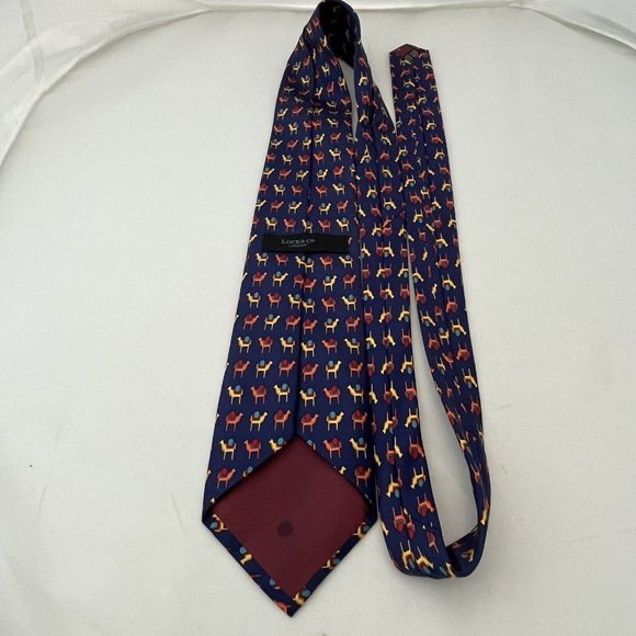 Lock & Co London Men’s Llama Multicolor Silk Tie - Picture 4 of 10